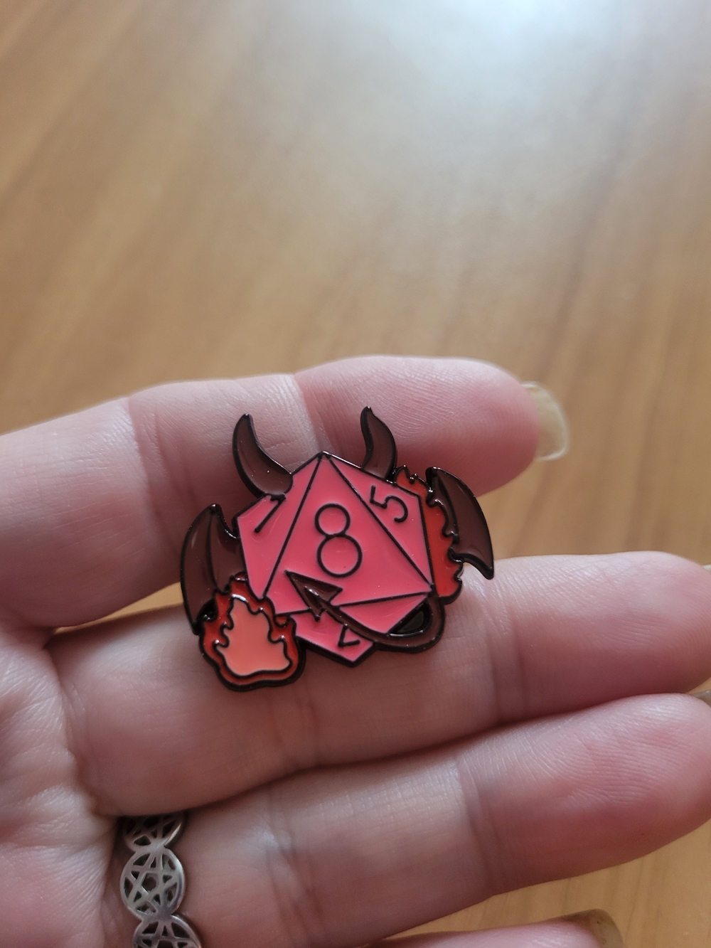 👻BUY 1 GET 1 FREE👻Red D20 Dragon Enamel Pin - Gaming Dice Accessory